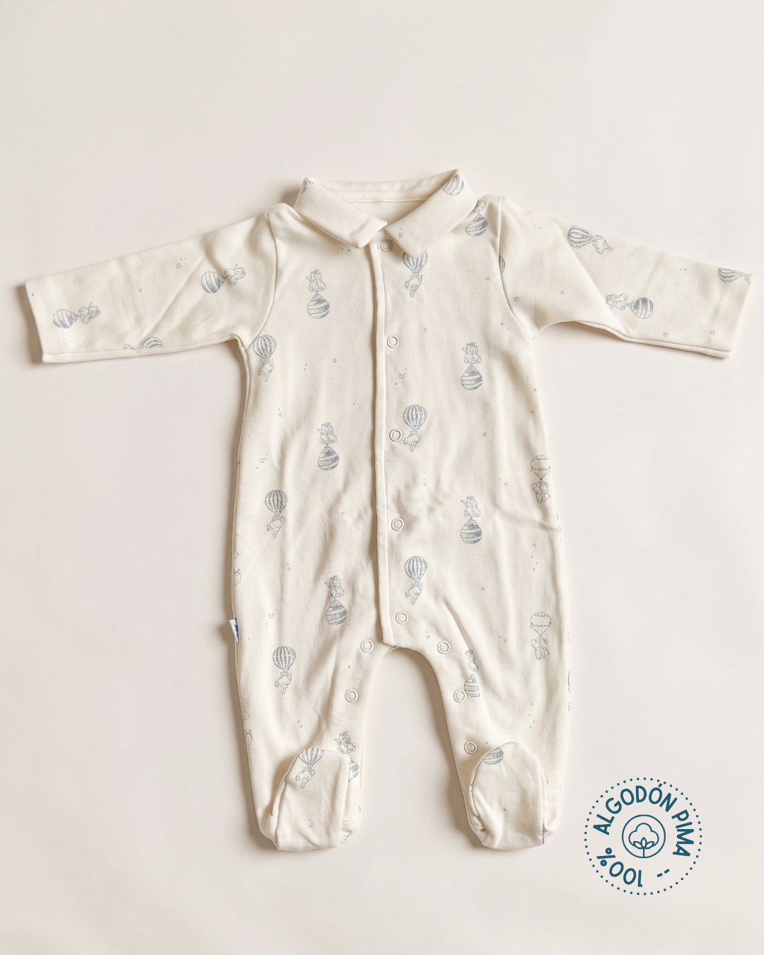 Enterito 100% algodón pima elefantes unisex