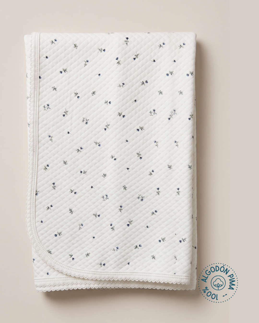Manta Jacquard tulipanes