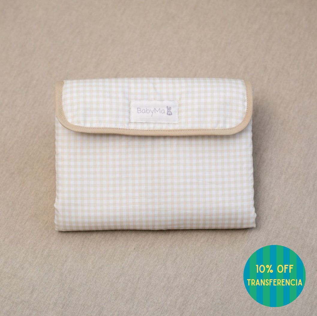 Cambiador portátil Vichy beige claro
