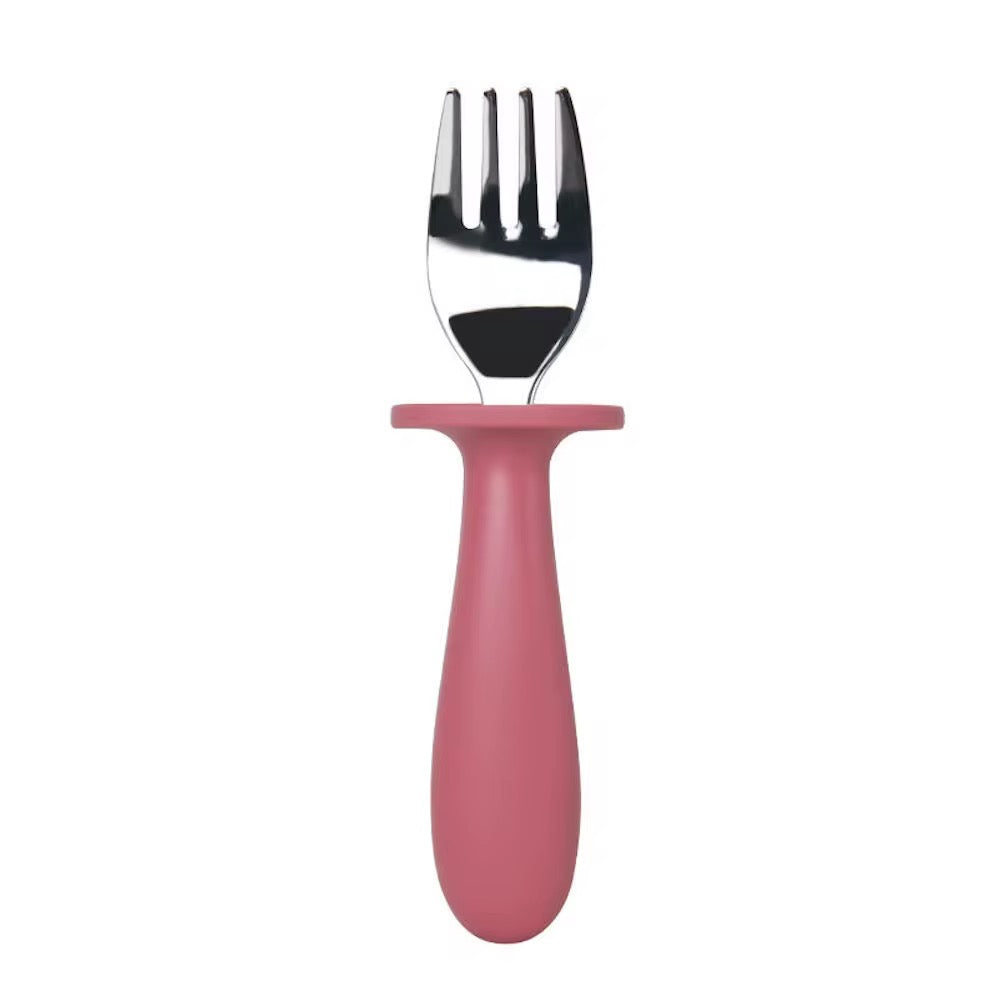 Set cuchara y tenedor silicona y metal