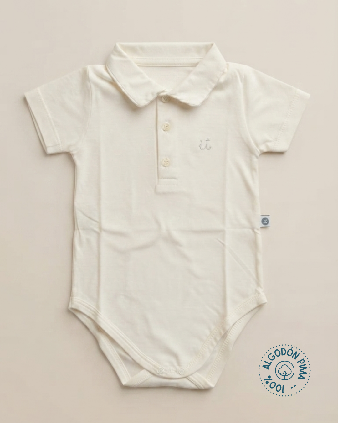 Body 100% algodón pima cuello polito