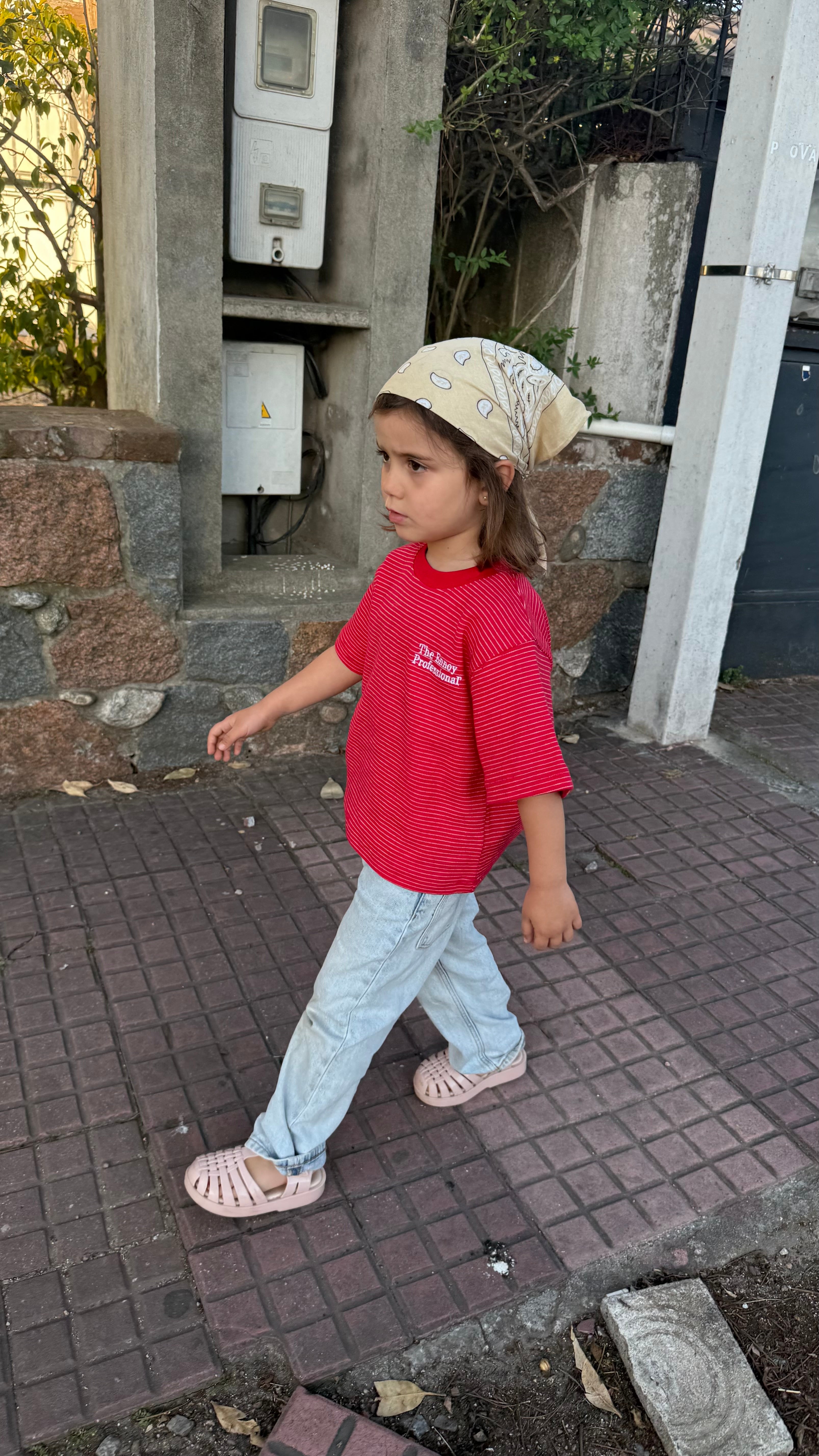 Remerón rayitas - rojo