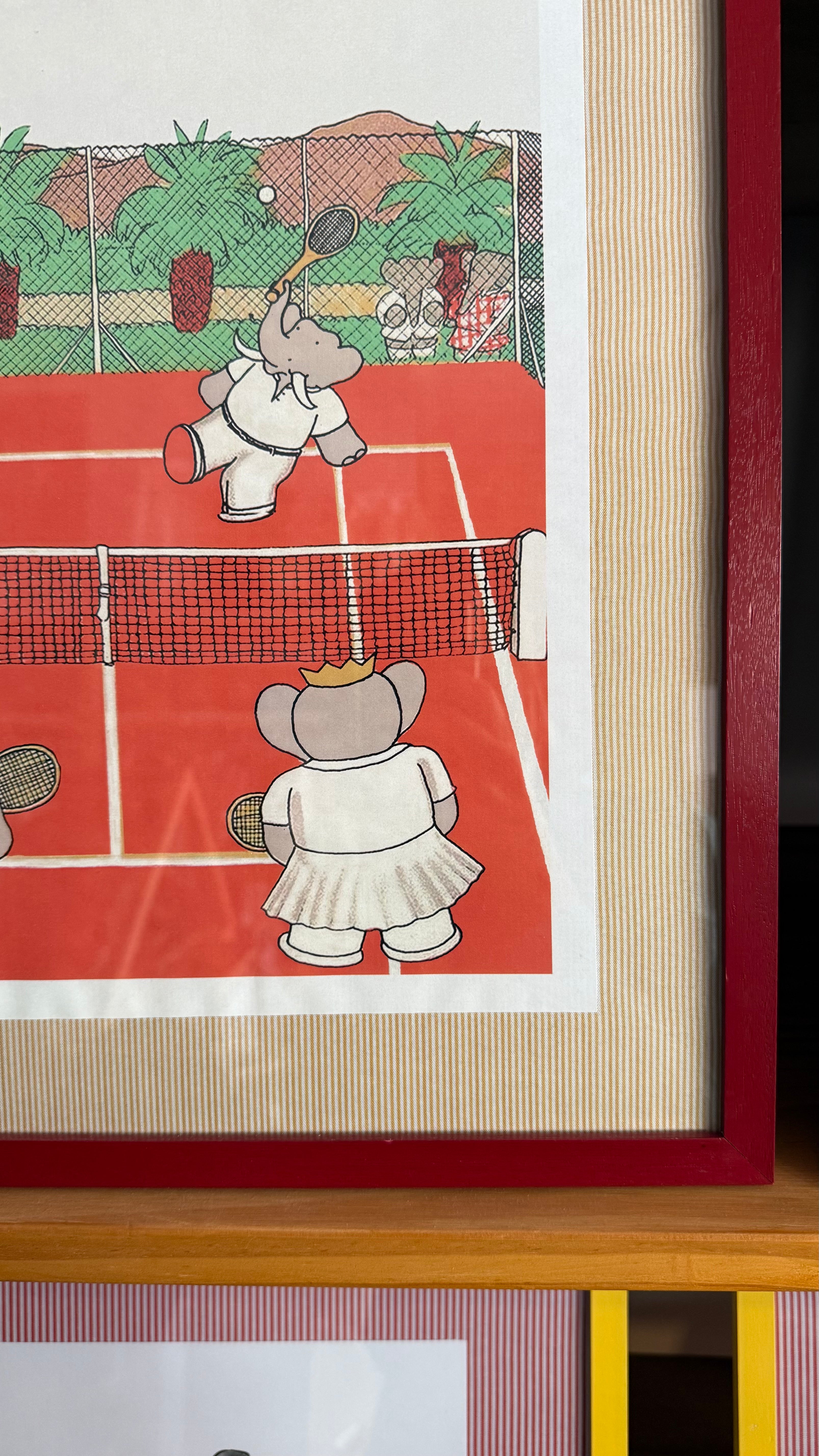 Cuadro Babar Tennis - paspartú tela