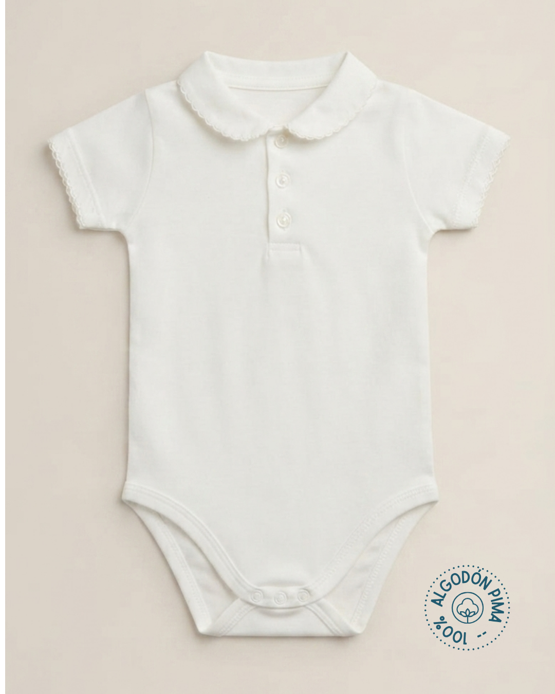 Body 100% algodón pima cuello cielito