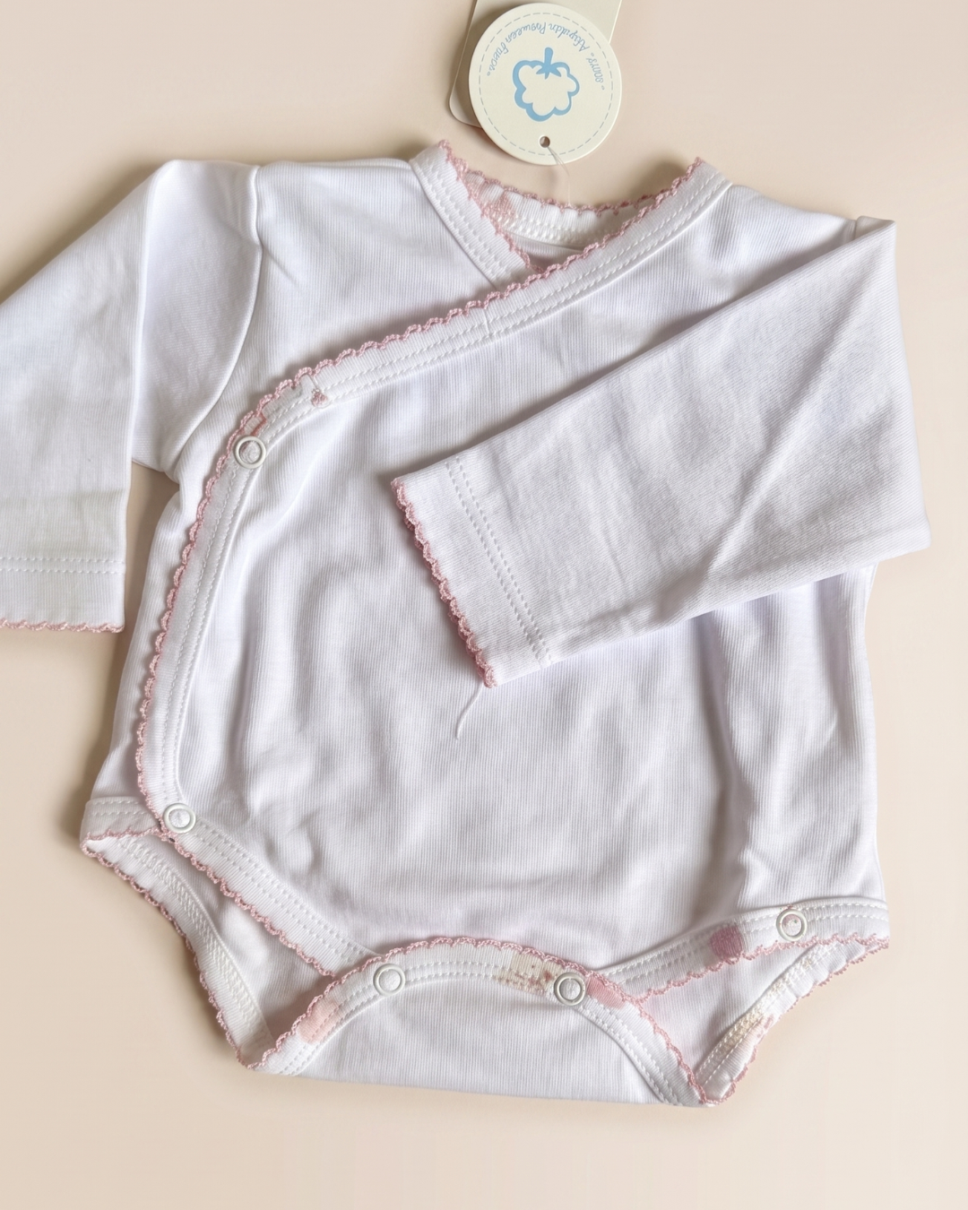 Set tres piezas 100% algodón pima patitos rosa