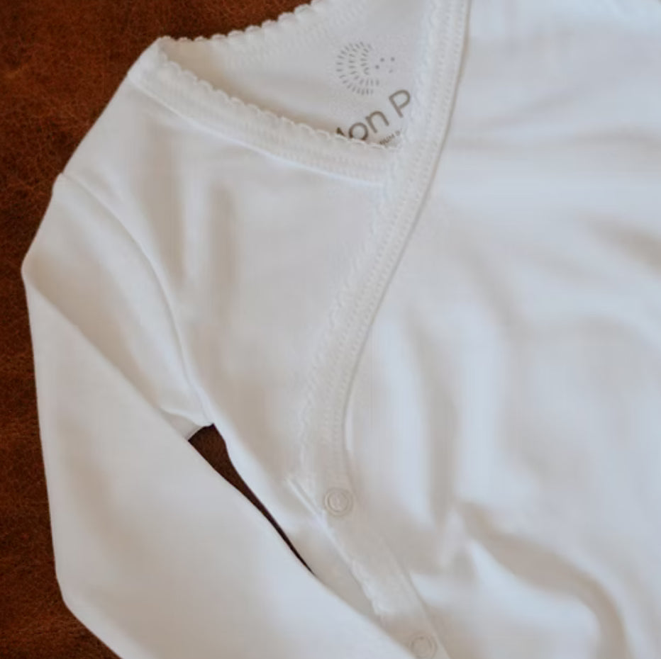 Body kimono picot blanco