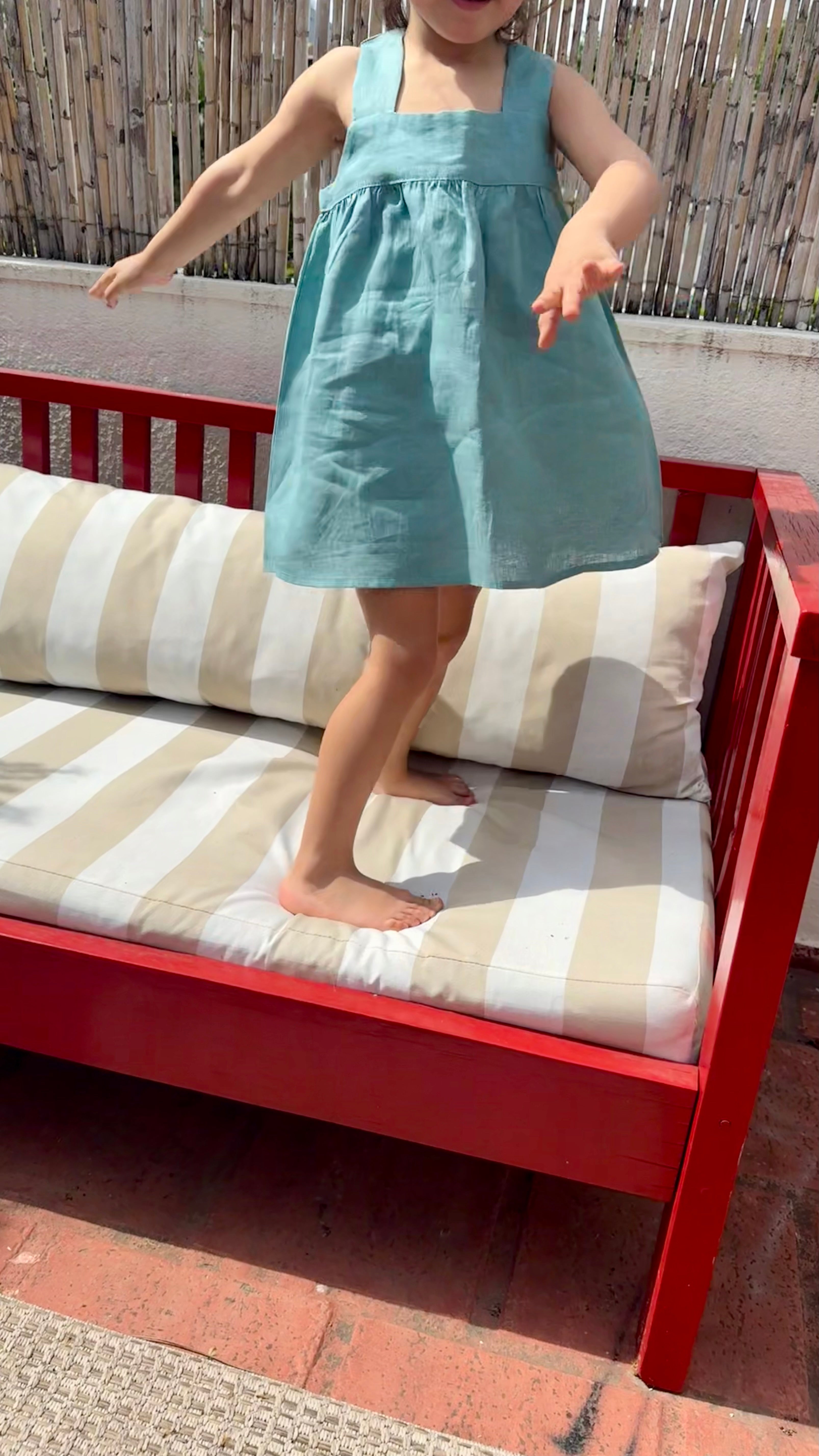 Vestido lino turquesa