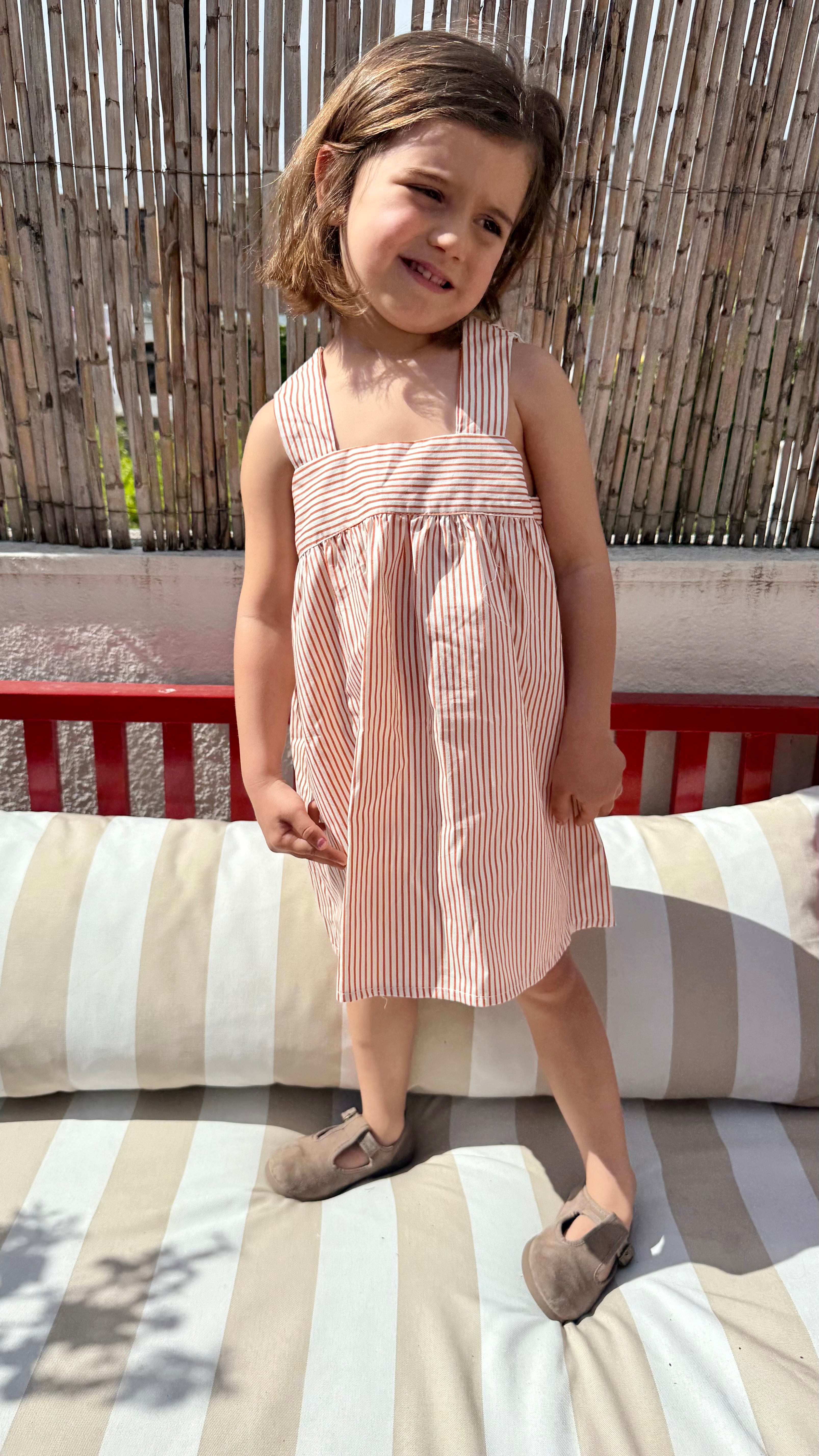 Vestido algodón pima rayas
