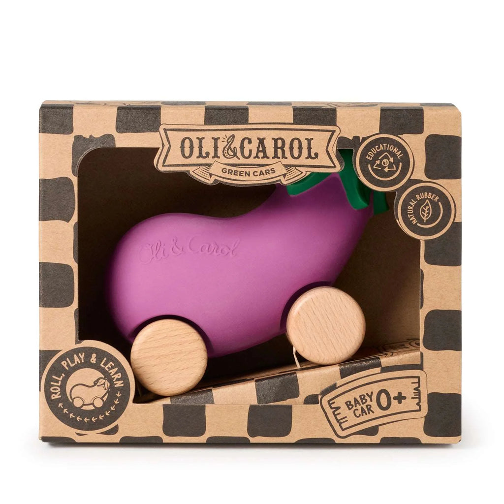 Auto juguete bebé Emma the Eggplant  - Oli & Carol