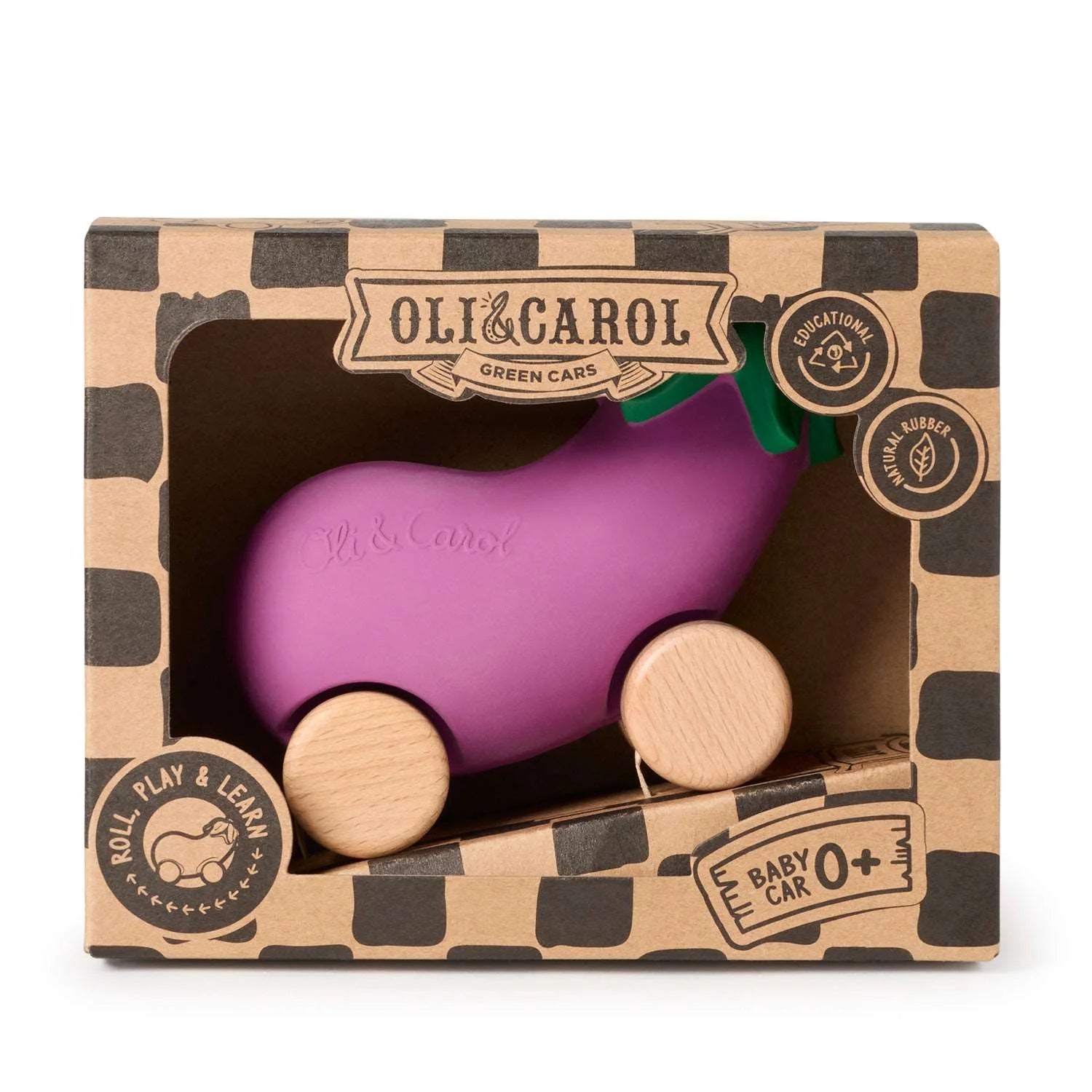 Auto juguete bebé Emma the Eggplant  - Oli & Carol