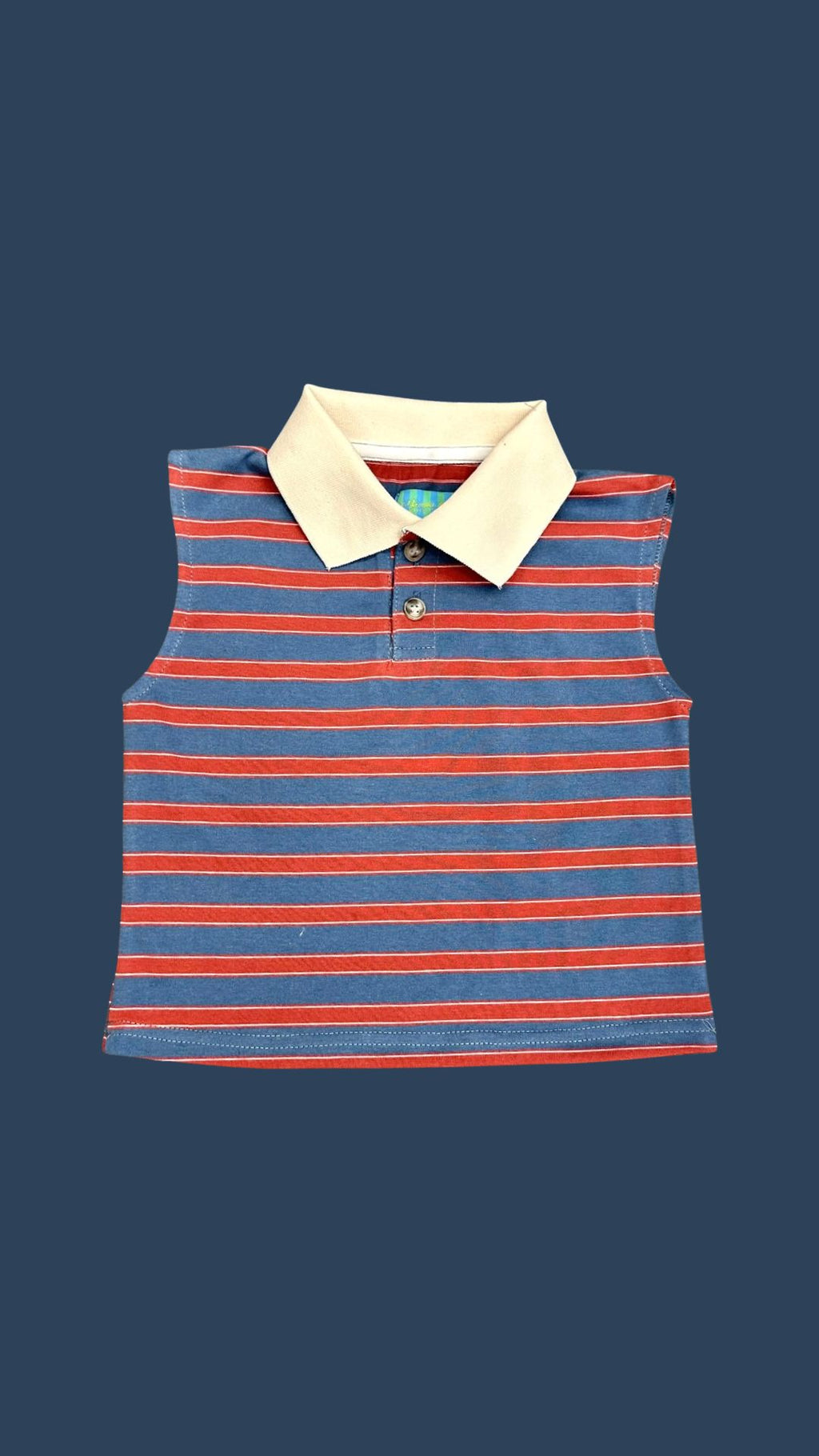 Remera musculosa cuello polo