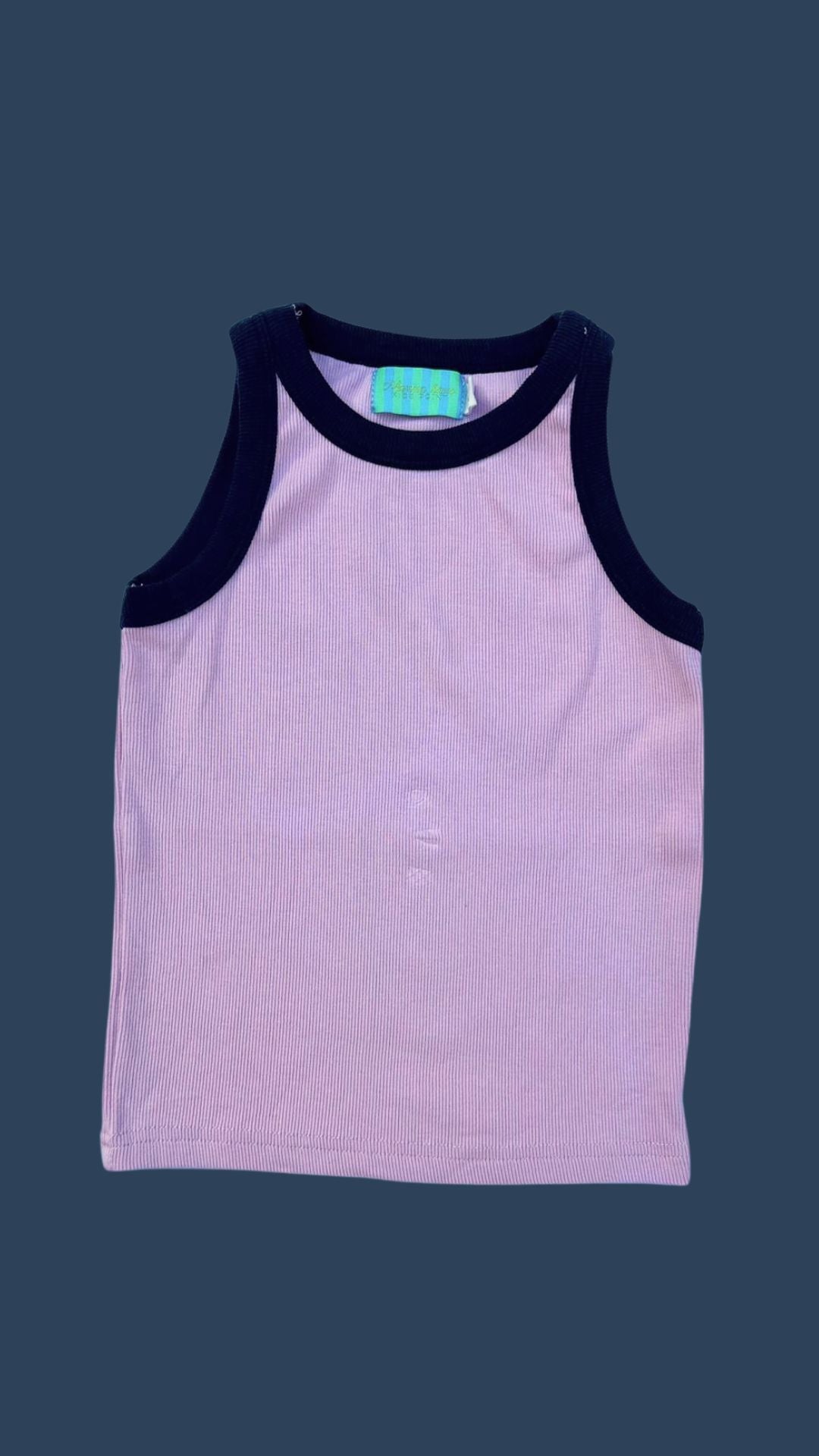 Musculosa rib- Rosa y azul