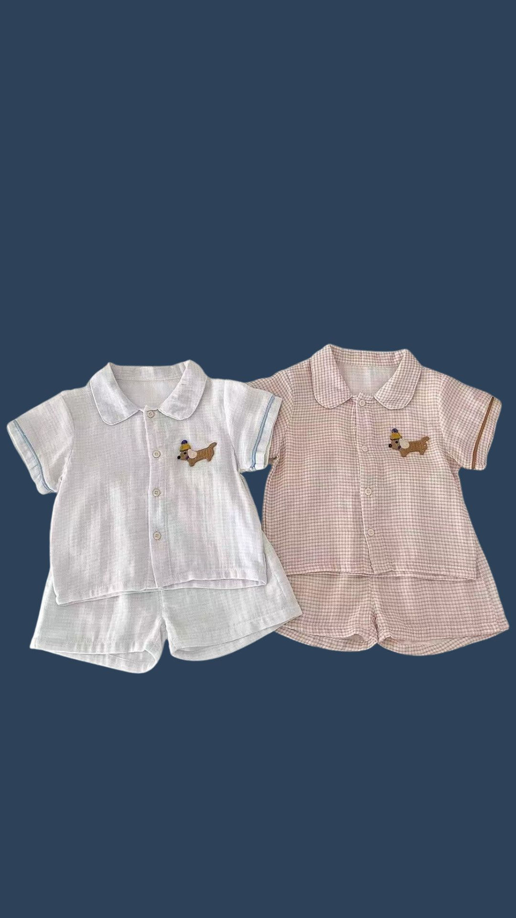 Pijama perro salchicha- Celeste