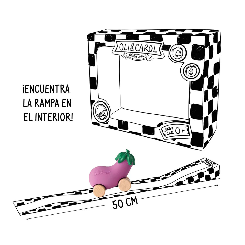 Auto juguete bebé Emma the Eggplant  - Oli & Carol