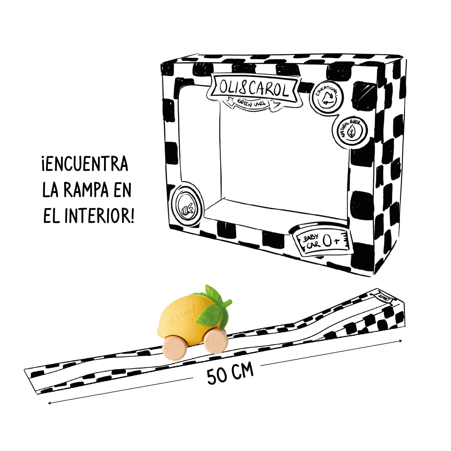 Auto juguete bebé Lou the lemon - Oli & Carol